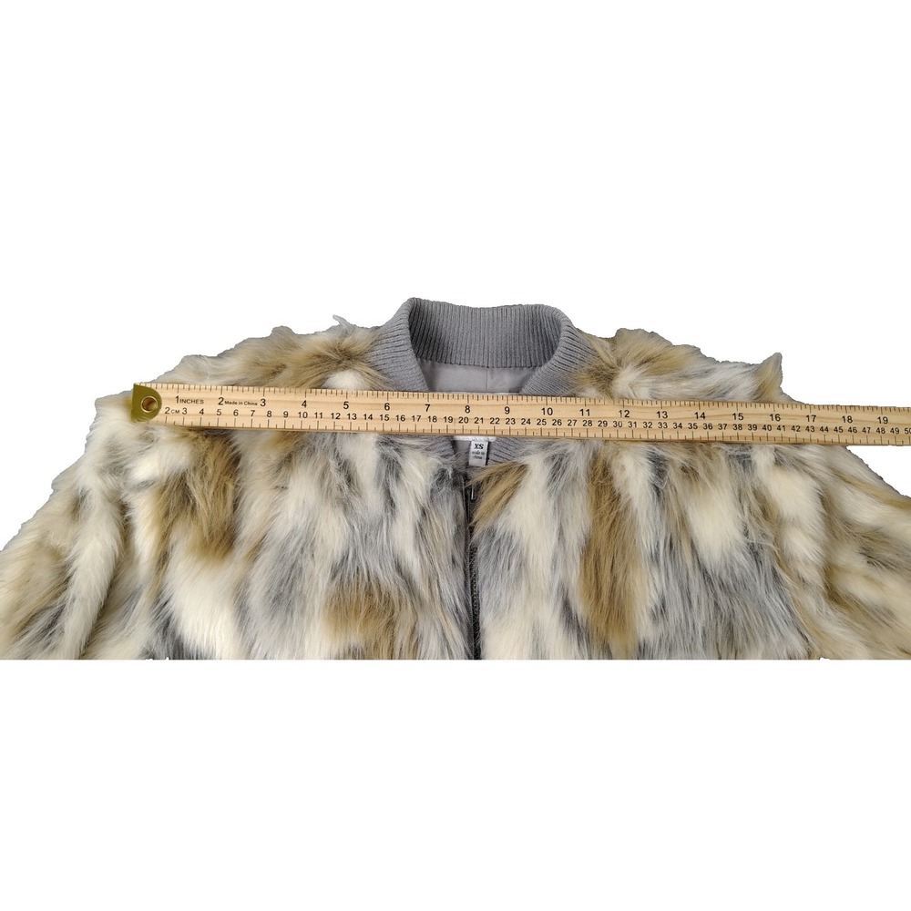 NWT Cupcakes and Cashmere Faux Fur Sia Jacket Pockets Full Zip Womens Sz XS - Picture 9 of 13